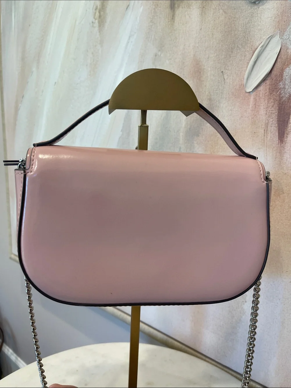 Tory Burch Blush EmersonPatent Leather Chain Crossbody